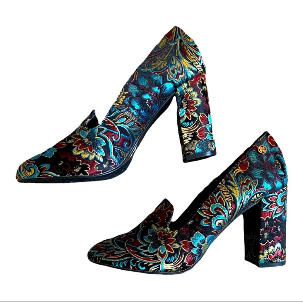 Nicole Miller Floral Heels, Like NEW, 9